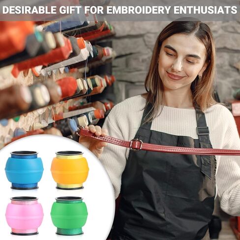 Pangda 200 قطعة من حافظات بكرة الخيط تمنع ذيول الخيط من فك منظم خيط الخياطة بدون أطراف فضفاضة للخياطة والتطريز بكرات خيط الماكينة in Kuwait