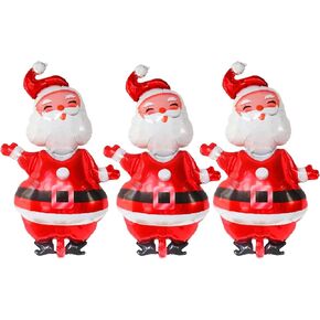 Santa Balloon for Christmas Decorations Large Santa Claus Balloon for Christmas Balloons Decorations Merry Christmas Foil Balloons for Christmas Party Decorations 3 Pcs