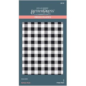 Spellbinders Buffalo Plaid Press Plate, Metal