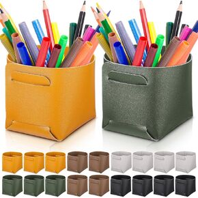 Nuogo 20 قطعة حامل أقلام ناعم من جلد البولي يوريثان، حامل قلم رصاص، ملحقات مكتبية، حامل نظارات تخزين، حامل لفرش المكياج، منظم مكتب سهل التجميع، 4.3 بوصة in Kuwait
