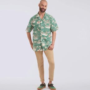 Simplicity Sewing Pattern S9157 - Men's Open Pointed Collar Shirts, Size: AA (34-36-38-40-42)