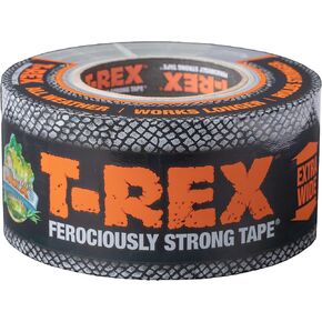T-Rex Tape Extra-Wide Duct Tape with UV Resistant & Waterproof Backing for Ferociously Strong Repairs, 2.83" x 25 yd, Gunmetal Gray, 1 Roll