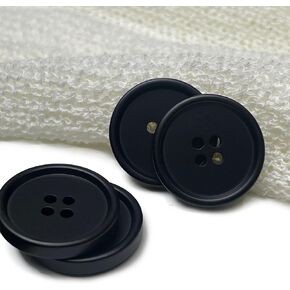 Matte Black Corozo Suit Buttons - Assorted Sizes (30PCS/Pack)