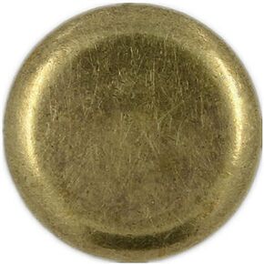 Bezelry 12 Pieces Beveled Edge Antique Brass Metal Shank Buttons. (25mm (1 inch))