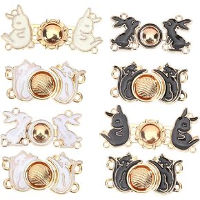 EXCEART Cloak Pin 12pcs Jeans Bunny Decor Retro Decor Dress Tightening Clips Cloak Clasp Adjustable Waist Buckles Buttons for Jeans Pant Waist Tightener Tighten up Pants Rabbit