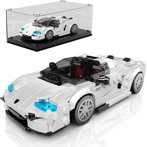 Mould King Speed Champion C850 Racing Car Building Kit with Acrylic Display Case, 27070 Collectible Model Car Kits, Building Blocks Kit Racing Toy Cars for Adult Kids 8+(388 PCS)