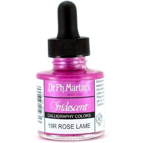 Dr. Ph. Martin's Iridescent Calligraphy Color (19R) Ink Bottle, Rose Lame