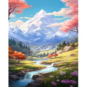 Landscape Paint by Number for Adults-Paint by Numbers for Adults,Landscape Paint by Numbers for Gift Home Wall Decor(16x20inch)