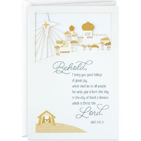 Hallmark Religious Christmas Boxed Cards, Three Angels (16 Cards and 17 Envelopes)
