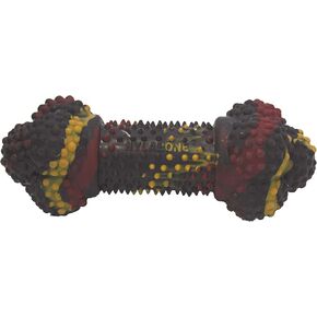 Nylabone Strong Chew Flavor Frenzy Barbell Chew Toy for Dogs, Indestructible Chew Toys for Aggressive Chewers, Bacon Cheeseburger Flavor, Medium/Wolf - Up to 35 lbs. (1 Count)