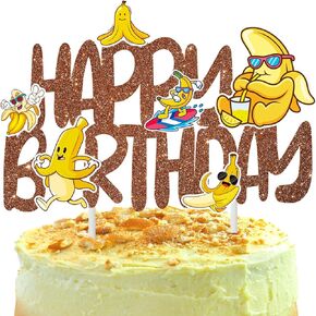 زينة عيد ميلاد الموز البني الموز عيد ميلاد سعيد كعكة توبر الموز حزب كعكة الزينة كعكة الفاكهة اختيار لموضوع الموز لوازم استحمام الطفل