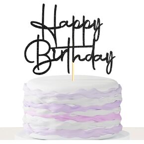 Sumerk 1 PC Happy Birthday Cake Toppers Happy Birthday Decorations Birthday Cake Toppers for Women Men Cake Decorations for Birthday Party Blue