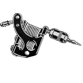 Tattoo Machine Patch- Iron on and Sew on Embroidered Patch