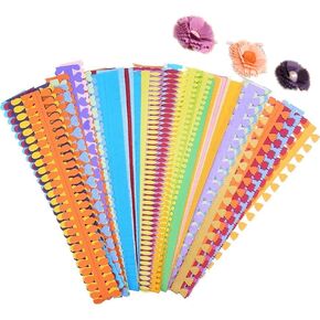 Quilling Paper Strip for Flower Making Craft Crepe Paper Flowers Kit for Scrapbooking Quilling Paper Set by ODETOJOY (Flower 8 models)