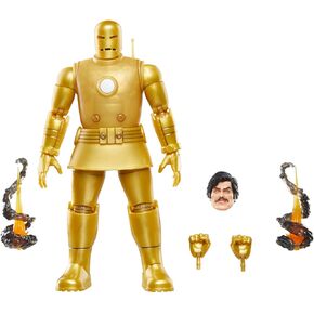 Marvel Legends Series Iron Man (Model 01 - Gold), Iron Man Comics Collectible 6-Inch Action Figure, Retro-Inspired Blister Card