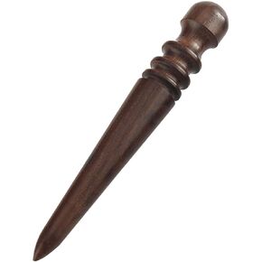 Rigid Wood Leathercraft Slicker Polisher,Round Wooden Leather Edge Burnisher Tool for Hand Making