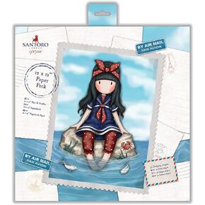Docrafts Santoro's Gorjuss Single-Sided Paper Pack 12"X12" Pkg, Postal, 32 Designs/1 Each