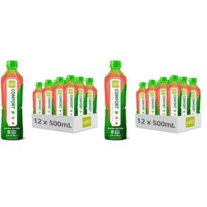 Alo Comfort Watermelon and Peach Aloe Vera Juice Drink, 16.9 Fluid Ounce - 12 per case.