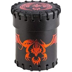 كوب نرد من الجلد باللونين الأسود والأحمر من Q-Workshop in Kuwait