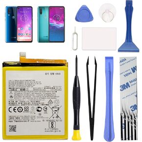 GREEN FUSION Only for Moto One Vision & Moto One Action Battery Replacement, with Video Tutorial, KR40 Battery for Moto One Vision & Moto One Action, with Repair Toolkit