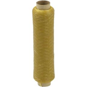 Treasure Gurus 15LB Natural Sinew 90 Yd Bobbin Craft Bead Poly Thread Spool Artificial Wax Sinue