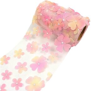 Rainbow Tulle Rolls 4.7 inch x 10 Yards (30 feet) Blue for Table Runner Chair Sash Bow Pet Tutu Skirt Sewing Crafting Fabric Wedding Unicorn Halloween Party Gift Ribbon (Gradient Blue)