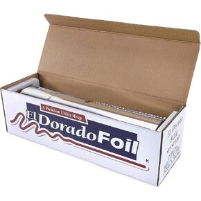 IDL Packaging 12" x 1000' El Dorado Aluminum Foil Roll in Self-Dispensed Box with Cutter (Pack of 1) - Standard Tin Foil for Grilling, Wrapping, Smoking, Baking - Food Safe Disposable Foil Wrap