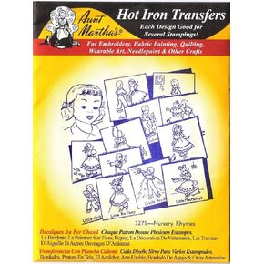 Nursery Rhymes Aunt Martha's Hot Iron Embroidery Transfer