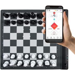 Square Off Pro Electronic Chess Board for Adults & Kids | AI-Powered & Digital | Play Against AI or Friends | Portable & Rollable Computer Chess Board | World's Smartest Electronic Chess Board