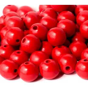 240pcs Wood Beads White 16mm for Craft and DIY Projects Decorative Beads(White Color Hole:4mm)