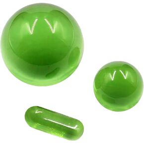 3Pcs Quartz Glass Beads Balls Set,Quartz Terp Pearls Artificial Crystal Balls for Crafts Jewelry Making,Green