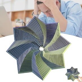 Large Fractal Fidget Toy Star 3D Printed Multi-Color Sensory Stress Relief & Focus Fidget Toys for Kids Adults ADHD Gift for Christmas Birthdays White Elephant Gifts (Purple+Gold+Black)