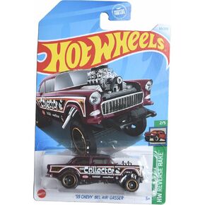 Hot Wheels '55 Chevy Bel Air Gasser, Reverse Rake 2/5 [deep red] 63/250