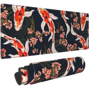 Blue Duck Sunglasses Cartoon Animal Funny Mouse Pad XL Extended Mouse Mat, Non Slip Rubber Base Stitched Edge Gaming Pc Table Large Mice Pad 31.5 X 11.8 Inch