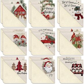 18 Pieces Christmas Personalized Corner Bookmark Felt Triangle Page Corner Handmade Bookmark Cute Christmas Book Marker Clip for Book Lovers Bookmarks for Women Girls Adults Kids Christmas Gift
