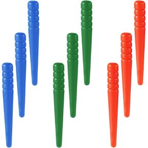 9pcs Cribbage Board Pegs, Plastic Cribbage Pegs Fit 1/8 Holes Peg Board Game Traditional Crib Board Pins Cribbage Board Game Accessories (Red, Blue, Red)