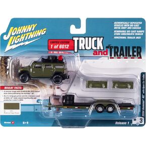 Johnny Lightning - 2004 Hummer H2 w/Open Trailer