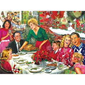 RoseArt - Back to The Past - Ski Lodge - 750 Piece Jigsaw Puzzle for Adults