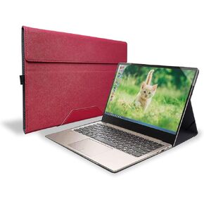 Honeymoon Case Cover for HP Pavilion 15-EHxxx/EGxxx Series,PU Leather Folio Stand Hard Shell Case for HP Pavilion 15t-eg000/15z-eh000 15.6 Inch,S022-15-Red