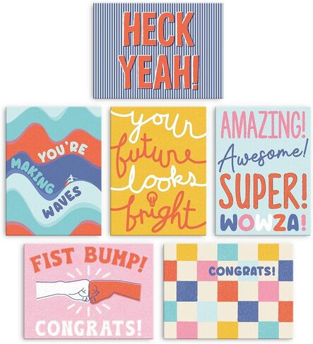 Sweetzer & Orange S&O Fun Congratulations Cards with Envelopes - Pack of 24 Colorful Encouragement Notes with covers - Appreciation, Recognition Cards for Coworkers - Boxed Compliment notes- in Kuwait