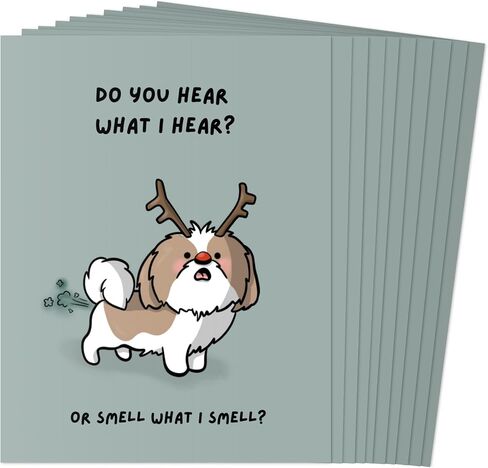 Dog Christmas Card, Holiday Card Quality Xmas Greeting for Husband Wife Girlfriend Boyfriend Friend (1 Card - A-Hole Lot of Joy ... Wiener Dog) in Kuwait