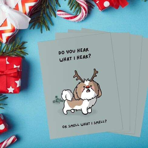 Dog Christmas Card, Holiday Card Quality Xmas Greeting for Husband Wife Girlfriend Boyfriend Friend (1 Card - A-Hole Lot of Joy ... Wiener Dog) in Kuwait