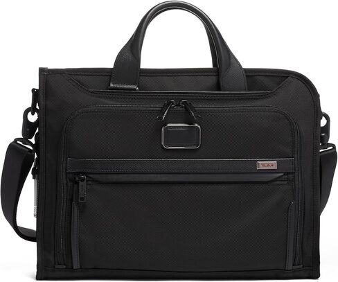 TUMI Slim Deluxe Portfolio - Ballistic Nylon Briefcase for Men & Women - Stylish Organizer Briefcase for Business & Travel - Anthracite in Kuwait