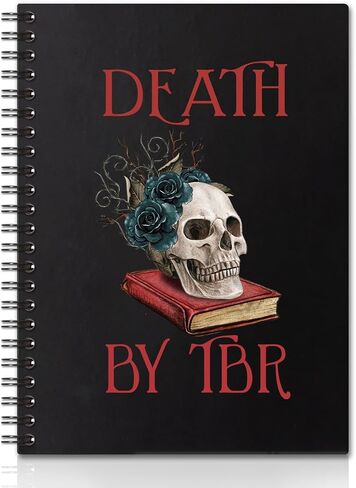 Death By TBR Hardcover 160 Pages Spiral Notebooks 6x8 Inches for Writing and Drawing, Funny Books Black Journal Or Diary Gift For Teacher Student Bookish Book Lover Bookstagram Bookworm in Saudi Arabia