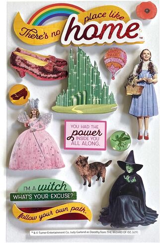 Paper House Productions The Wizard of Oz Die-Cut 3D Scrapbook Sticker Sheet in Saudi Arabia