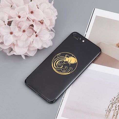 OLYCRAFT 12 Pcs Constellation Pattern Stickers Self Adhesive Golden Stickers Zodiac Signs Metal Stickers Brass Stickers for DIY Scrapbooks Resin Crafts Phone Decorations Cool Sticker - 12 Styles in Saudi Arabia