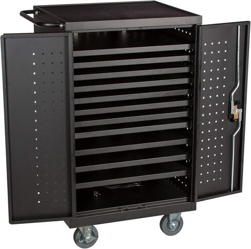 عربة شحن مجمعة من 24 جهازًا لوحيًا من سلسلة Learniture Structure - أسود (LNT-NOR1007BK-SO) in Kuwait