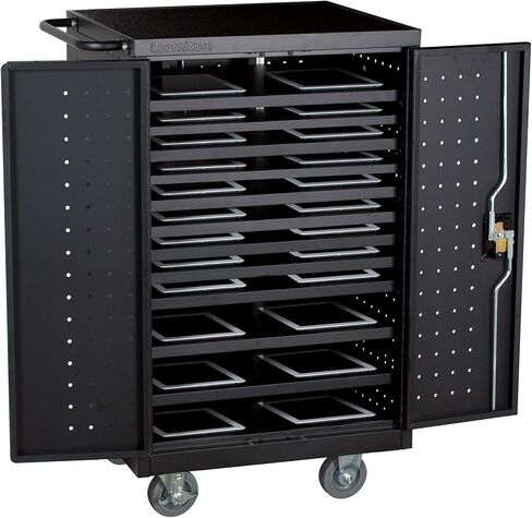 عربة شحن مجمعة من 24 جهازًا لوحيًا من سلسلة Learniture Structure - أسود (LNT-NOR1007BK-SO) in Kuwait