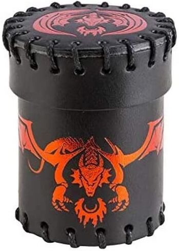 كوب نرد من الجلد باللونين الأسود والأحمر من Q-Workshop in Kuwait