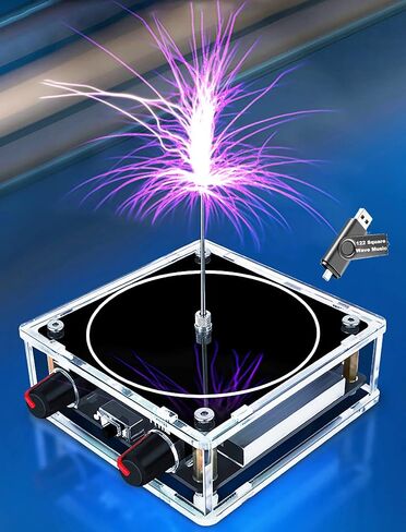 Bluetooth Music Tesla Coil Touchable Artificial Lightning Arc Plasma Loudspeaker Desktop Toy Electric Power Wireless Transmission Science Teaching Experiment Model in Kuwait